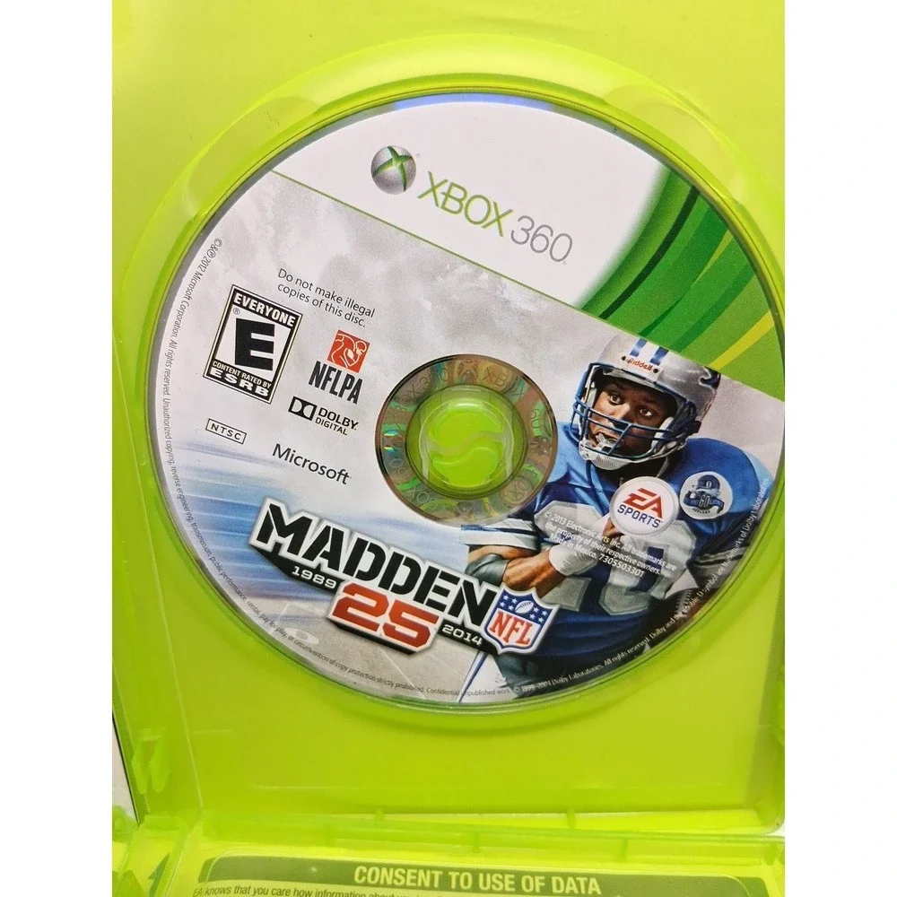 Xbox 360 Lot Of 5 Games, NFL MADDEN 08, 16, 25, Fifa 07 Soccer, The Biggest...